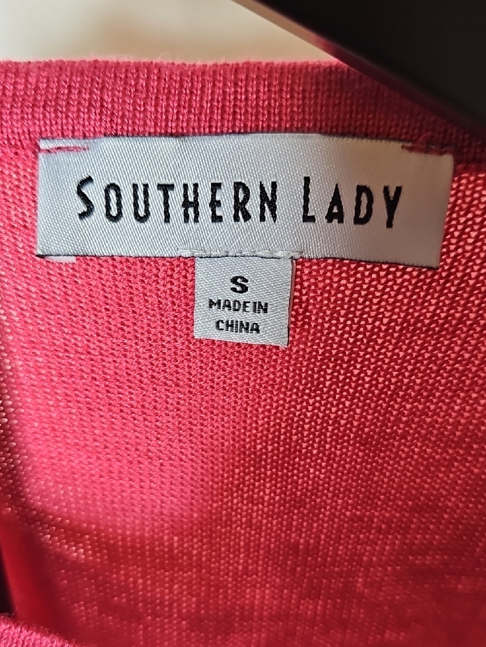 Southern Lady Ribbed Tank Top - Coral - Picture 4 of 4
